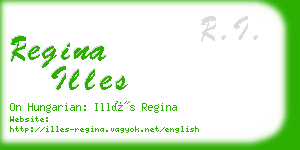 regina illes business card